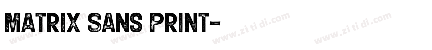 Matrix Sans Print字体转换 Matrix Sans Print字体转换